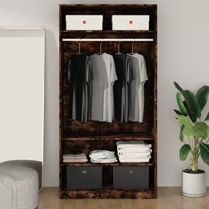 vidaXL Kleiderschrank Kleiderschrank Räuchereiche 100x50x200 cm Holzwerkstoff (1-St)