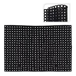 BURI Fußmatte Gummi-Türmatte 120x80x1,2cm Schwarz Fußmatte Fußabtreter Türvorleger F, 