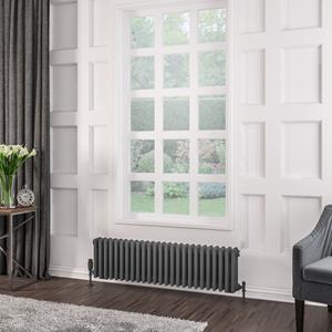Eastbrook Rivassa 3 koloms verwarming 30x114,8cm Antraciet 1118 watt