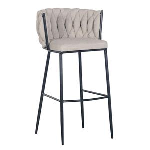 Industrielemeubelshop Wave barstoel stof (hoog) - beige
