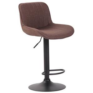 CLP Barhocker Lentini Stoff Schwarz Braun