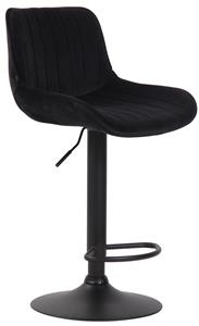 KantoormeubelenPlus Barkruk Mandal Velvet Z, Zwart