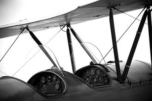 Papermoon Fototapete "Flugzeug Schwarz & Weiß"