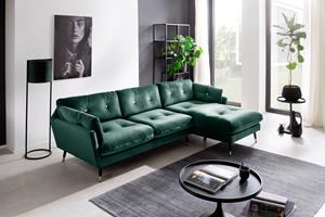 Trendfabrik Ecksofa Amira, mit Strasssteinen und goldfarben Applikationen