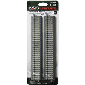 KATO H0  Unitrack 2-152 Rechte rails 246 mm 4 stuk(s)