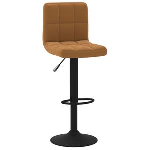 VidaXL Barkrukken 2 st fluweel bruin 8720286526835
