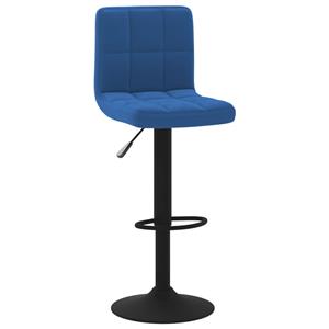 vidaXL Barkrukken 2 st fluweel blauw