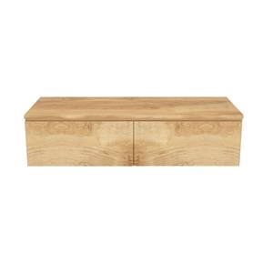 Arcqua Living Onderkast - 120x46x30cm - 2 lades - greeploos - gemelamineerd spaanplaat - oak natural ONK483721