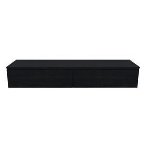 Arcqua Living Onderkast - 180x46x30cm - 2 lades - greeploos - gemelamineerd spaanplaat - oak black ONK494672