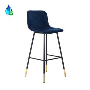 KantoormeubelenPlus Barkruk Kankaanpaa Velvet, Blauw