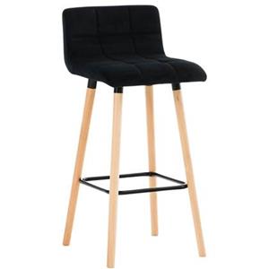 CLP Barhocker Lincoln Samt Schwarz
