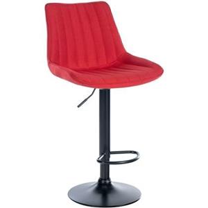 CLP Barhocker Toni Stoff Schwarz Rot