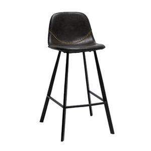 Bronx71 IndustriÃ«le barkruk Logan antraciet eco-leer 70 cm