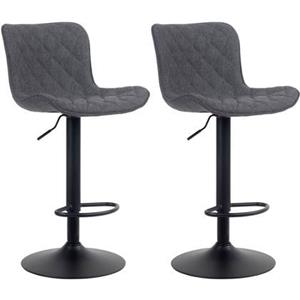 CLP 2er Set Barhocker Emma Stoff Schwarz