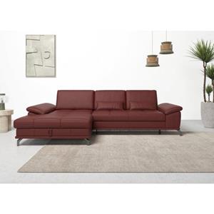 Places of Style Hoekbank Costello L-vorm, met zitdiepteverstelling, armleuningverstelling en