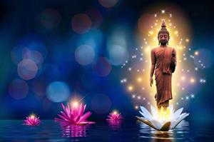 Papermoon Fototapete Buddah Figur, Vliestapete, hochwertiger Digitaldruck, inklusive Kleister