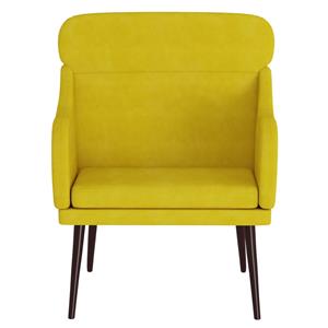 vidaXL Fauteuil 63x76x80 cm fluweel geel