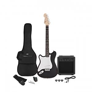 Gear4Music VISIONSTRING Left Handed Electric Guitar Pack Black