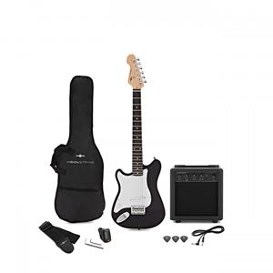 Gear4Music VISIONSTRING 3/4 Left Handed Electric Guitar Pack Black