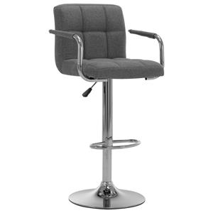 vidaxl Barstoelen 2 st stof lichtgrijs