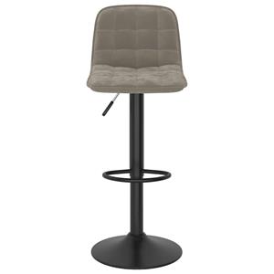 vidaXL Barkruk fluweel lichtgrijs