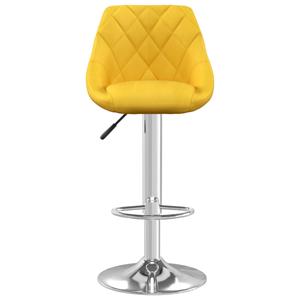 vidaXL Barkruk fluweel mosterdgeel
