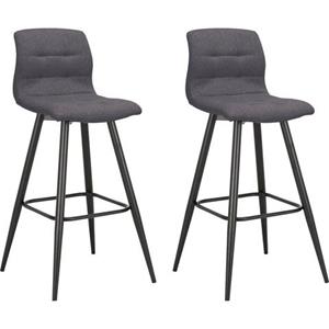 byLIVING Barhocker Simone (Set, 2 St., 2er), 2er Set, Vintage braun oder Webstoff anthrazit