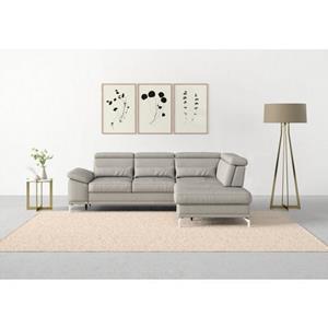 sit&more Hoekbank Cabrio L-vorm, met zitdiepteverstelling, arm- en hoofdsteunverstelling