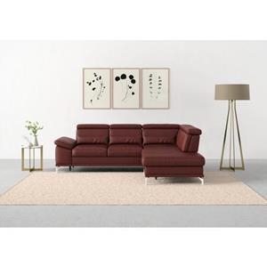 sit&more Hoekbank Cabrio L-vorm, met zitdiepteverstelling, arm- en hoofdsteunverstelling