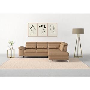 sit&more Hoekbank Cabrio L-vorm, met zitdiepteverstelling, arm- en hoofdsteunverstelling