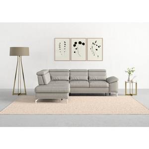 sit&more Ecksofa "Cabrio", mit Sitztiefenverstellung und Federkern, 3 Nierenkissen