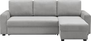 Atlantic Home Collection Ecksofa, Bettfunktion und Bettkasten, Recamiere links oder rechts montierbar