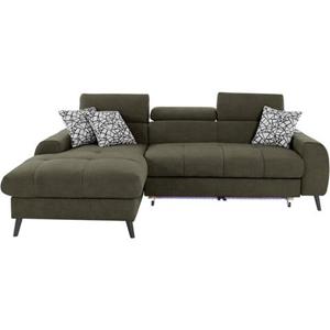 Cotta Ecksofa Mia, 3-tlg.-Kissen-Set, Recamiere, wahlweise mit oder ohne RGB-Beleuchtung