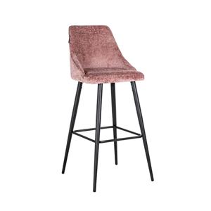 Richmond Interiors Richmond Barstoel Brooke Chenille (zithoogte 109cm) - Roze