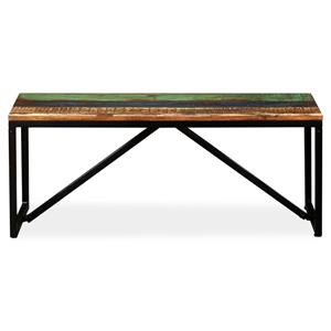 Bankje 110x35x45 cm massief gerecycled hout