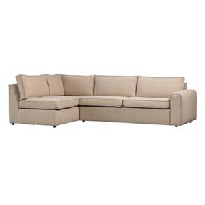 WOOOD Ecksofa Ecksofa Freek links - Stoff Beige, freistellbar