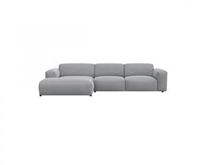 FLEXLUX Hoekbank Lucera Chaiselongue + 2,5-zistsbank modern & gezellig, koudschuim, stalen nosagvering