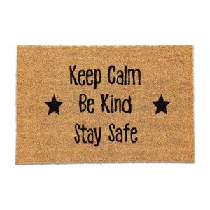 RELAXDAYS Fußmatte Kokos Fußmatte Keep Calm, Be Kind, , Höhe: 15 mm