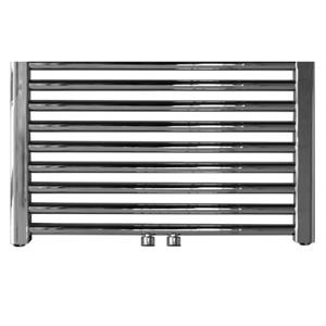 Sanicare Designradiator  Inox-Look Inclusief Ophanging Midden Aansluiting Recht 120x45 cm