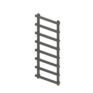 Bws Designradiator Boss & Wessing Tubi Handdoekrek 115x50 cm Zij-Onderaansluiting Mat Antraciet