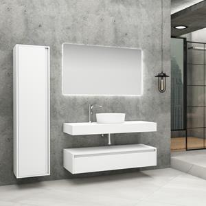 Boss & Wessing Badkamermeubelset  Lina Mat Wit 120cm