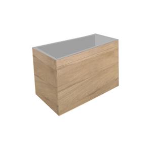 Best Design Onderkast  Beauty Greeploos 80 cm Softclose Eiken Incl. Wastafelblad (Keuze uit 4 kleuren)
