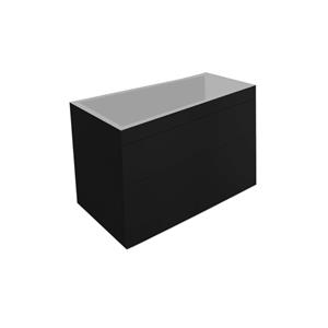 Best Design Onderkast  Beauty Greeploos 80 cm Softclose Mat Zwart Incl. Wastafelblad (Keuze uit 4 kleuren)