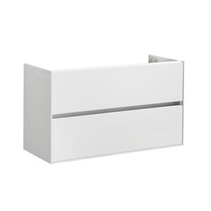 Sanilux Wastafelonderkast  Compact Greeploos Soft Close 100x38x56 Hoogglans Wit