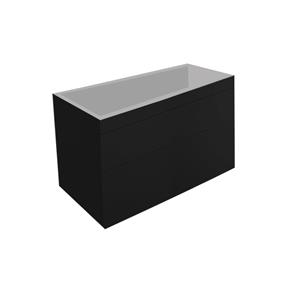 Best Design Onderkast  Beauty Greeploos 100 cm Softclose Mat Zwart Incl. Wastafelblad (Keuze uit 4 kleuren)