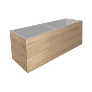Best Design Onderkast  Beauty Greeploos 120 cm Softclose Eiken Incl. Wastafelblad (Keuze uit 4 kleuren)