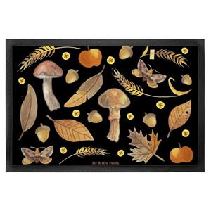 Mr. & Mrs. Panda Fußmatte Herbst - Geschenk, Blatt, Natur, positive Botschaft, Geschenk Natur, , Höhe: 0.6 mm