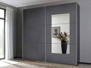 Mobistoxx Kast JASPY 2 schuifdeuren 218 cm metaalgrijs