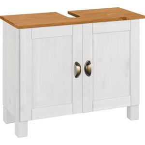 Home affaire Waschbeckenunterschrank "Oslo", in massiver Kiefer, mit 2 Türen, Breite 70 cm, Höhe 55 cm