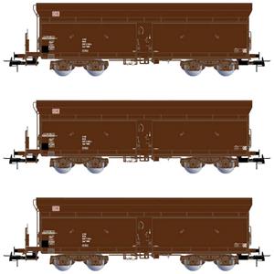 Rivarossi HR6520 H0 3-delige set zelflossers Fals164 van de DB-AG